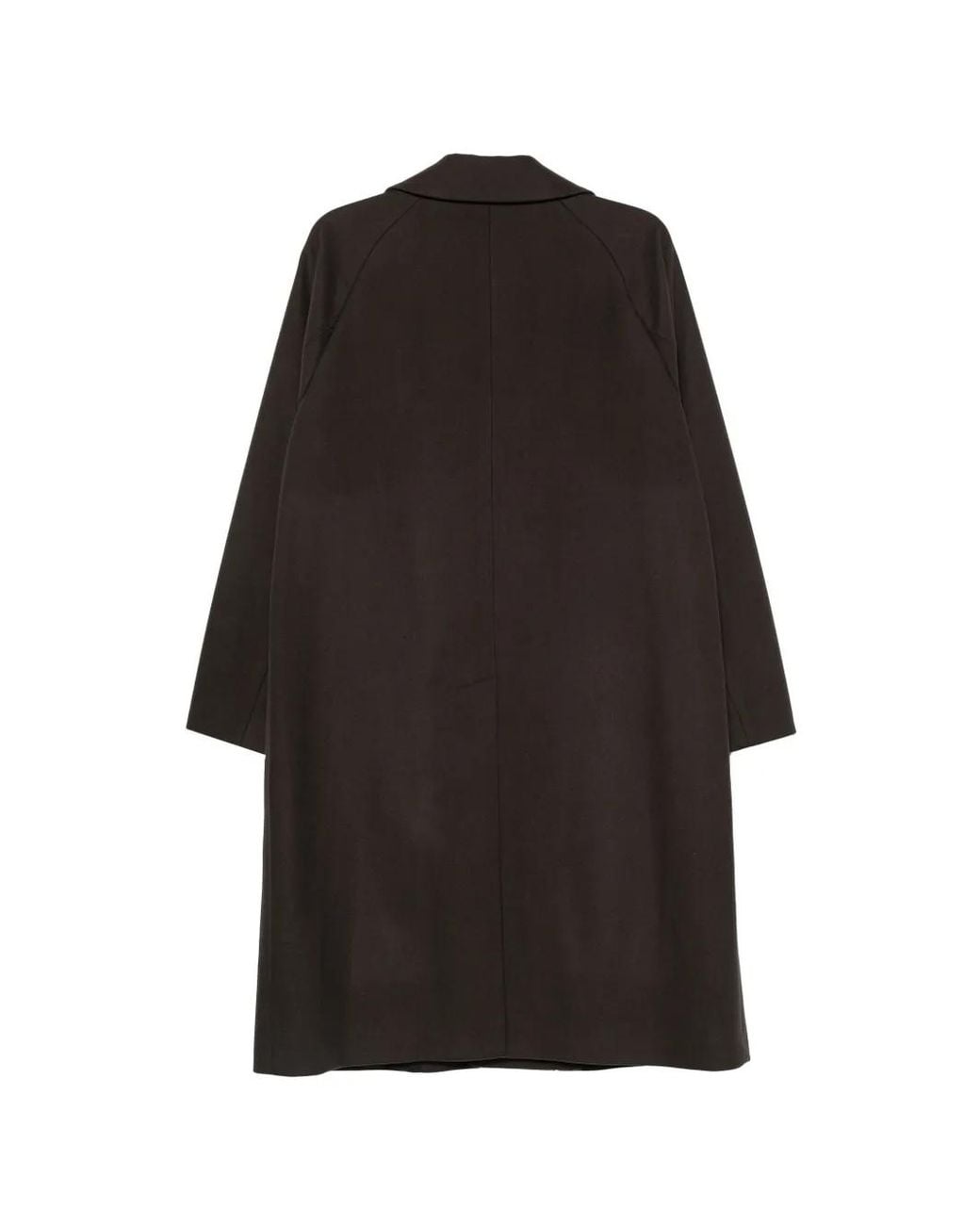 Hevò Black Single-Breasted Notch-Lapels Coat for men