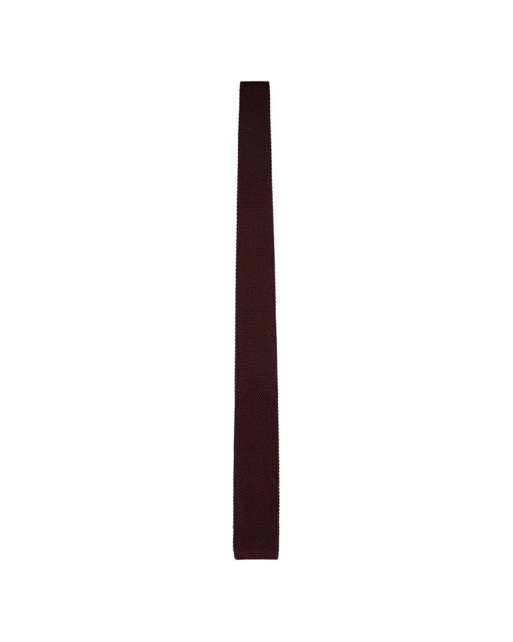 Fursac Red Silk Knitted Tie for men