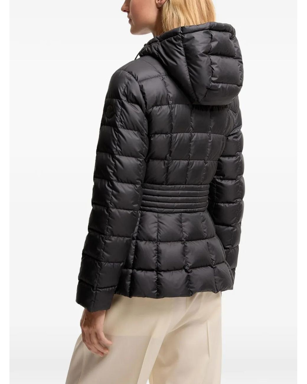 Moncler Black Engoulevent Square Quilted Hooded Short Down Jacket