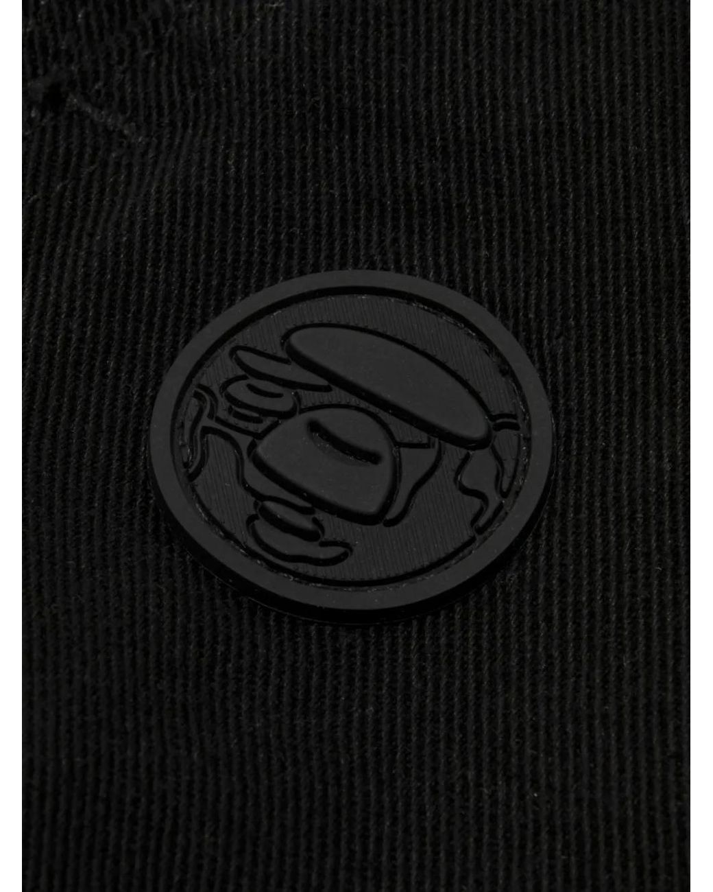 Aape By A Bathing Ape Black Logo-Detail Wide-Leg Trousers for men