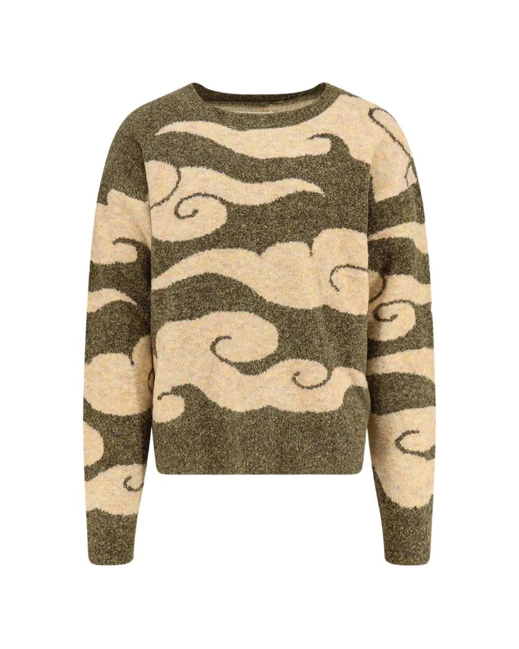 Woodbird Green Kurt Cloud Brushed Sweater for men
