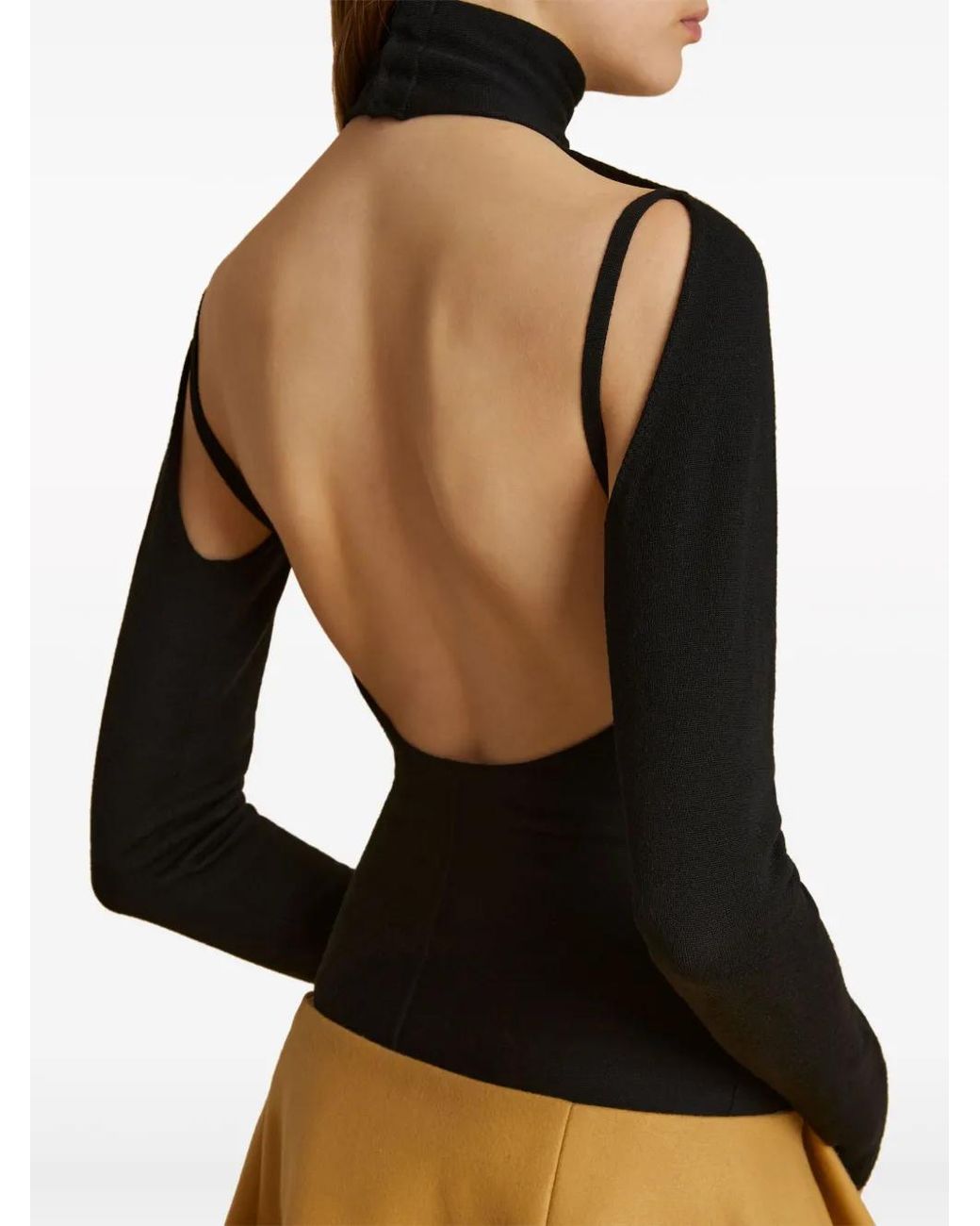 Khaite Black The Marlowe Blouse With Back Opening