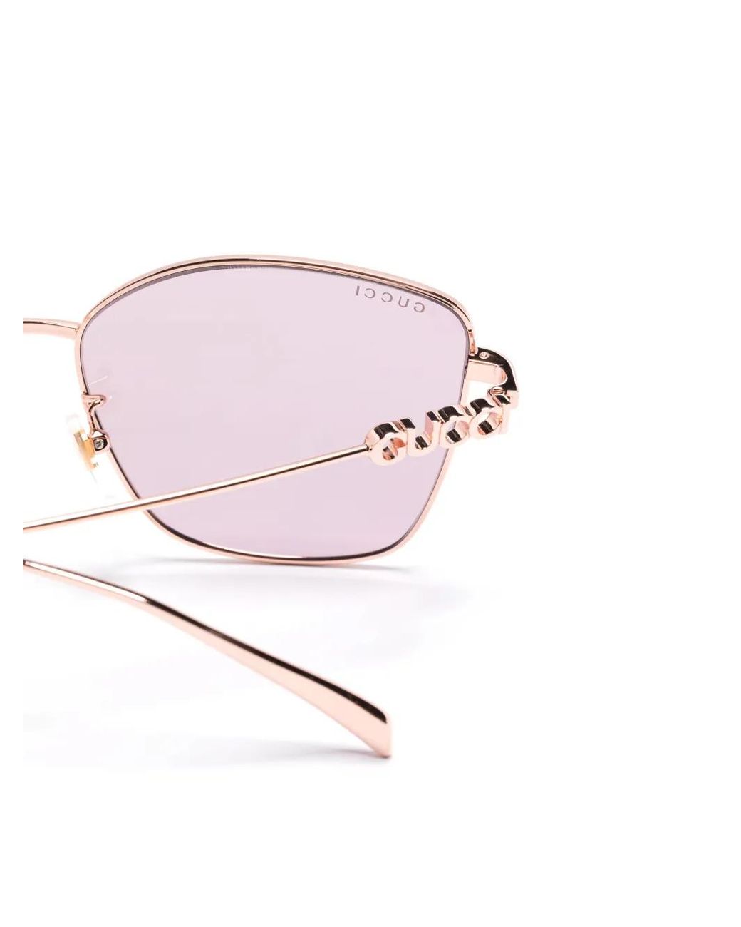 Gucci Pink Butterfly-Frame Sunglasses