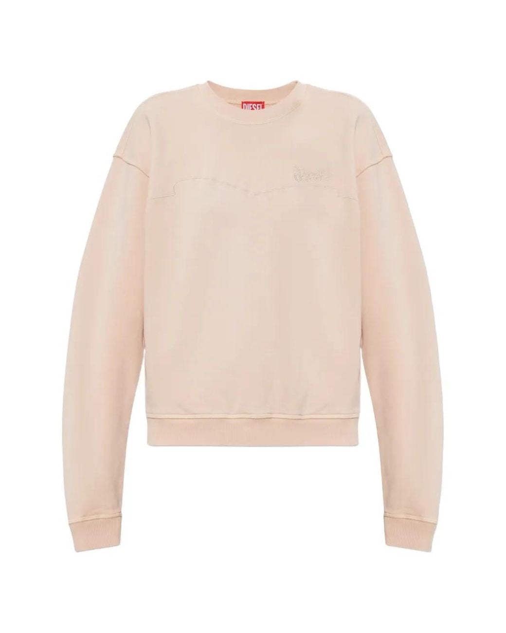 DIESEL White F-Crew Sweatshirt