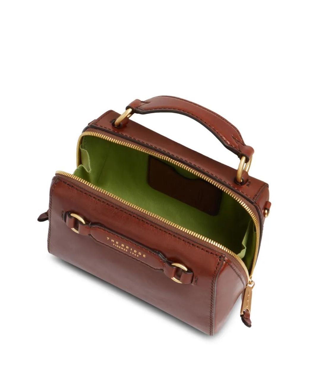 The Bridge Brown Laura Top-Handle Leather Mini Bag