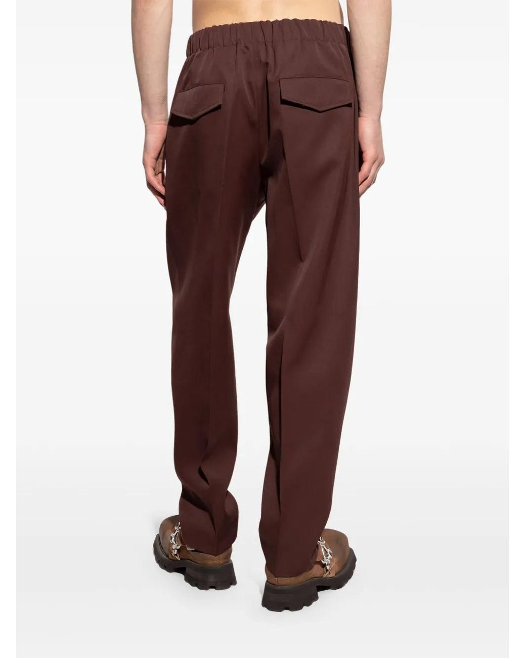 Jil Sander Wollen Broek in het Brown voor heren