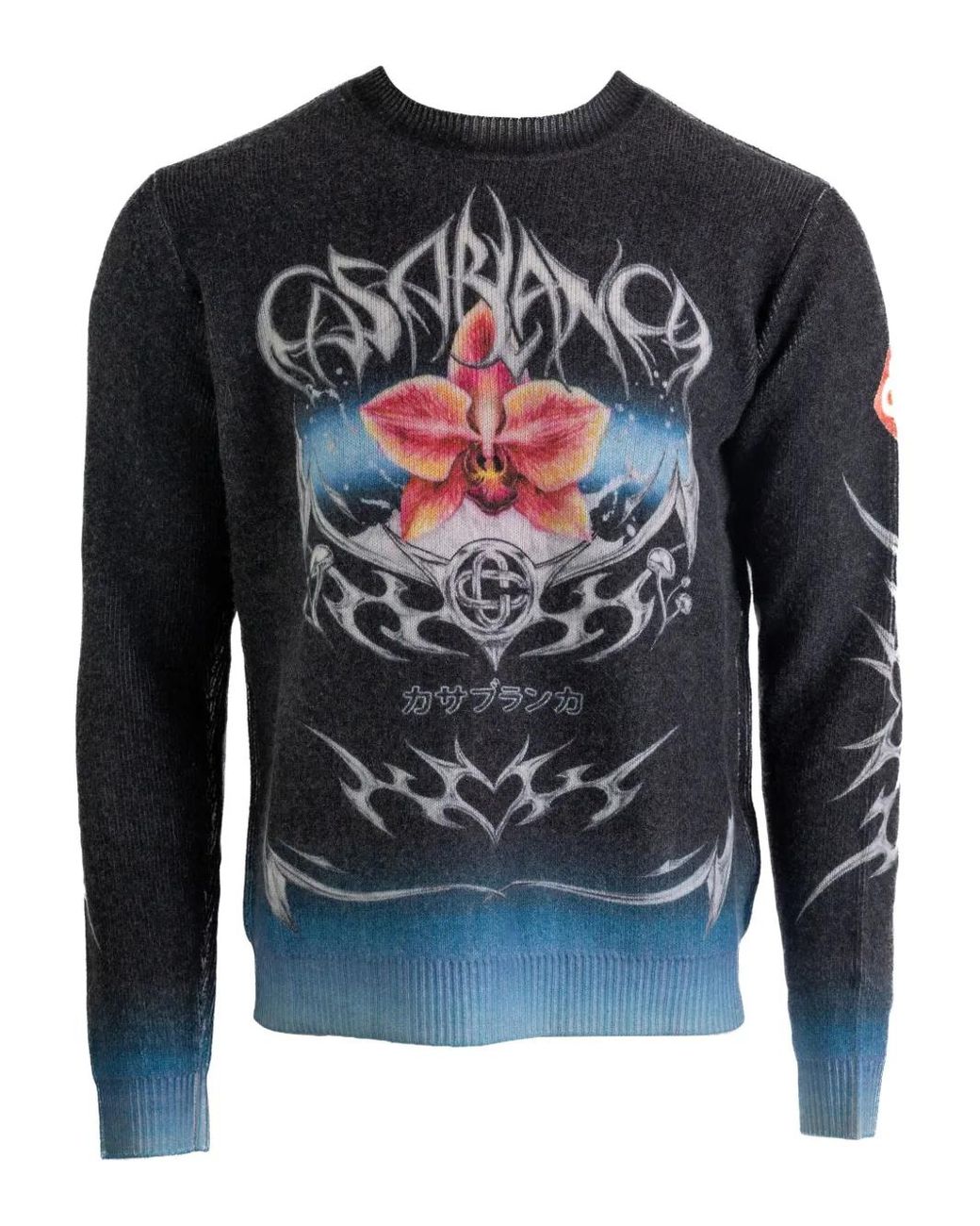 Casablanca Gray Pull Graphique À Col Rond for men