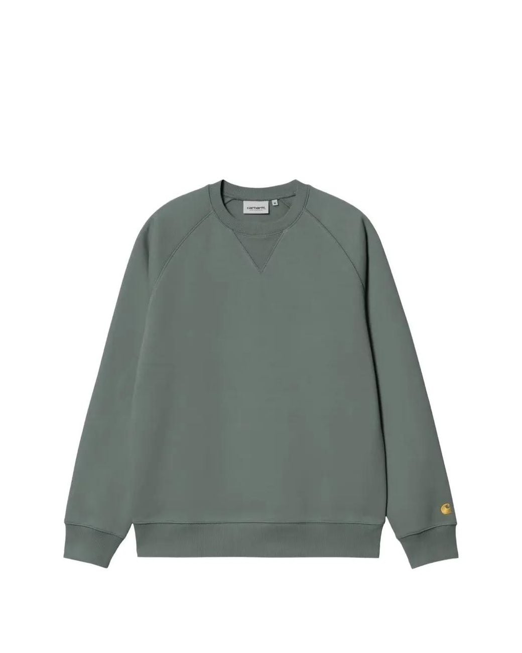 Carhartt Green Logo-Embroidered Raglan-Sleeve Sweatshirt for men