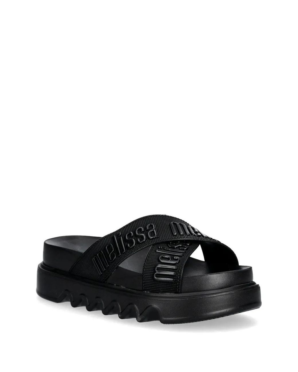 Melissa Black Cross M Lover Platform Slides