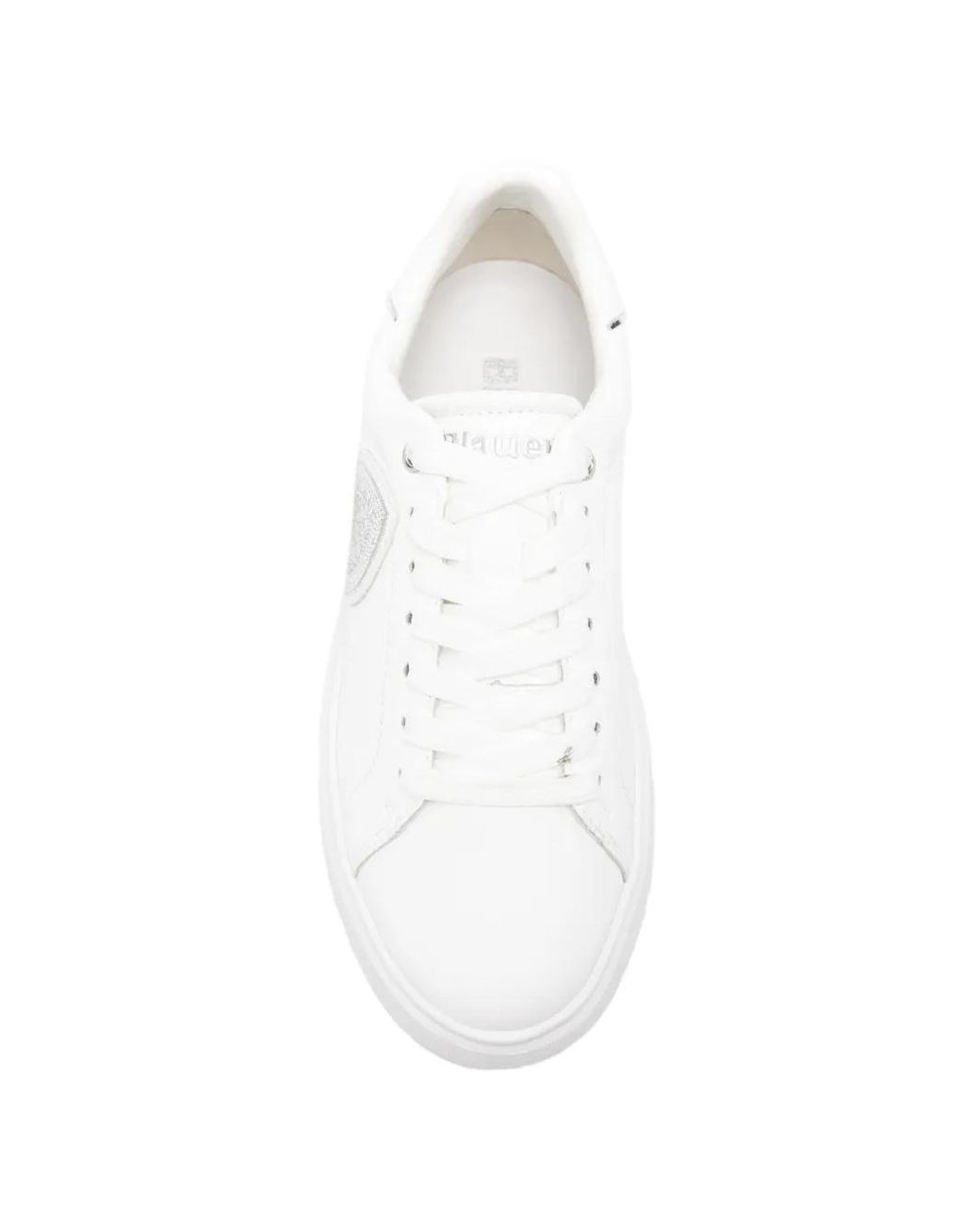 Blauer White Venus 01 Logo-Patch Platform Sneakers