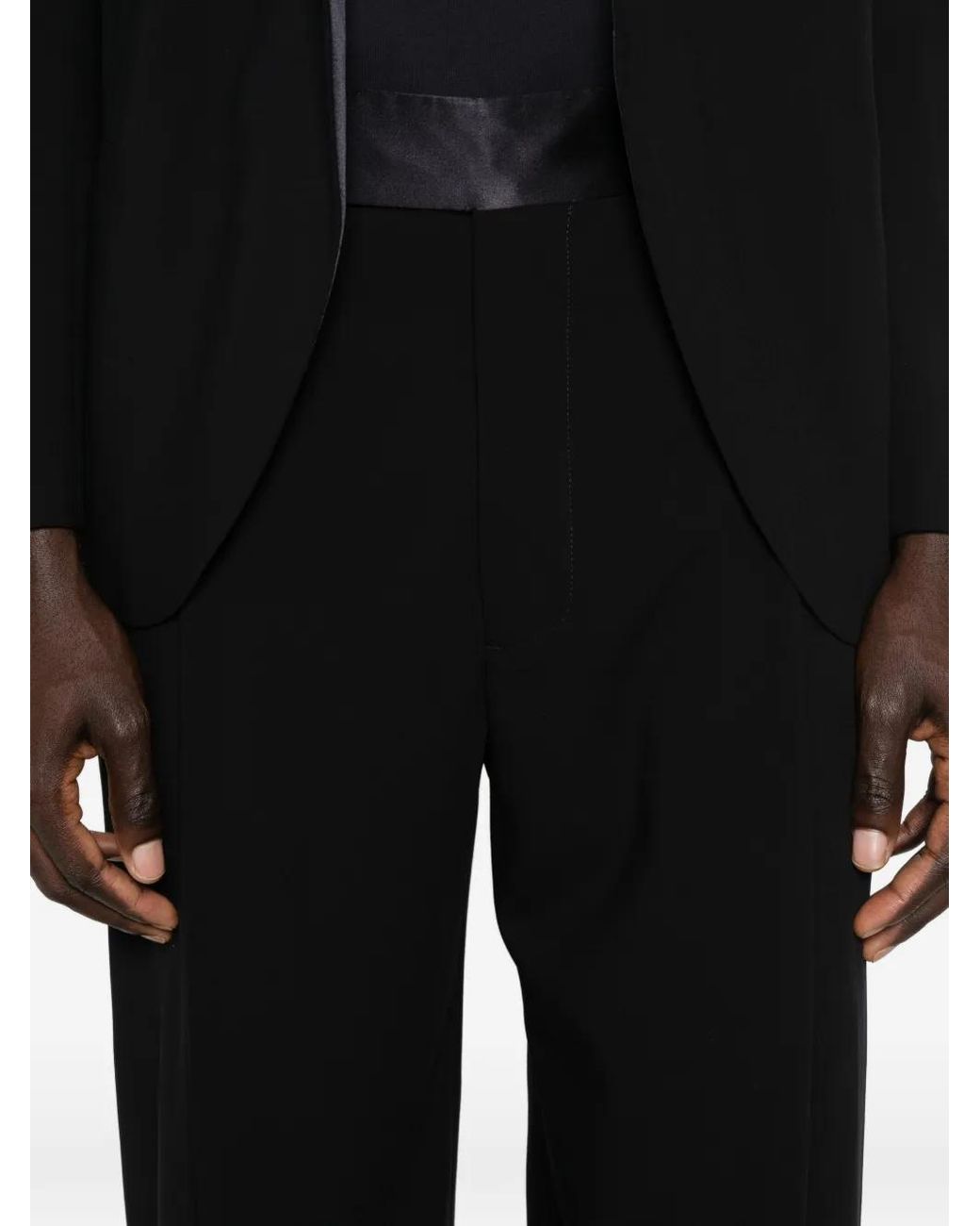 Giorgio Armani Black Shawl-Collar Suit for men