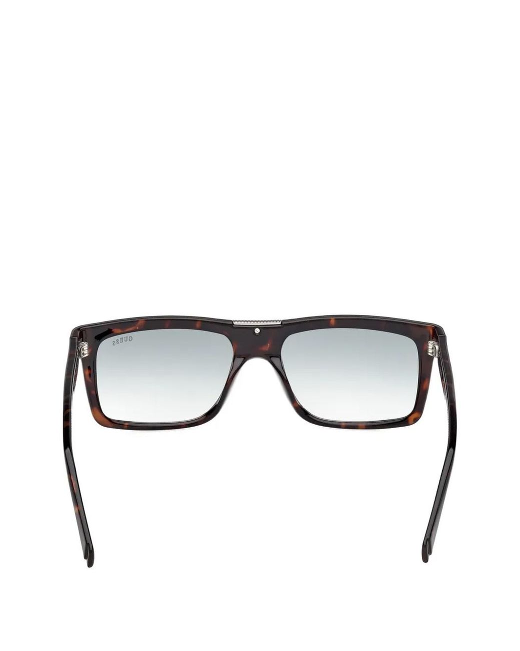 Guess Brown Tortoiseshell-Effect Rectangle-Frame Sunglasses for men