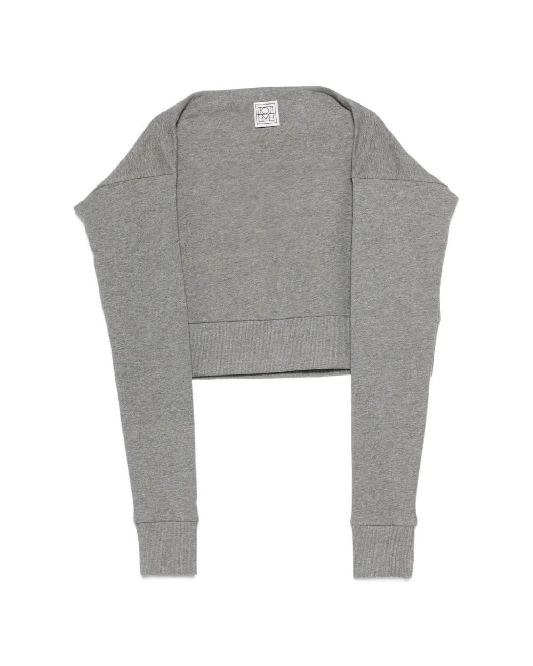 Totême Gray Jersey Sleeve Scarf