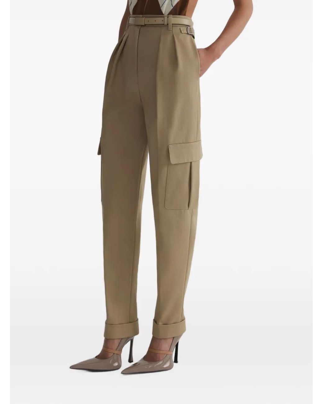 Mugler Natural Cargo Trousers