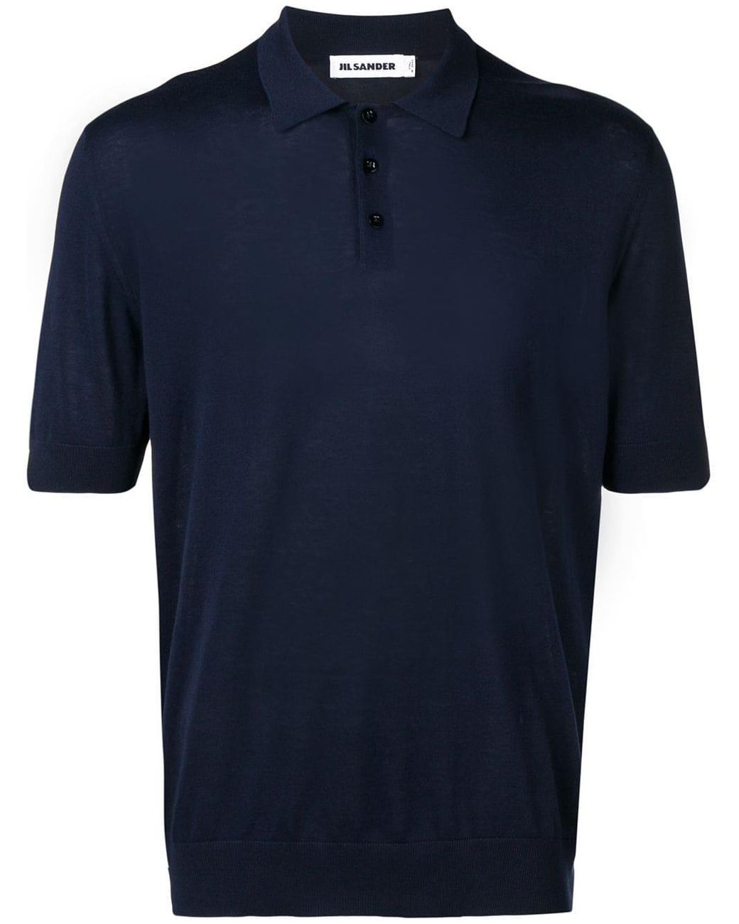 Jil Sander Cashmere Plain Polo Shirt in Blue for Men - Lyst