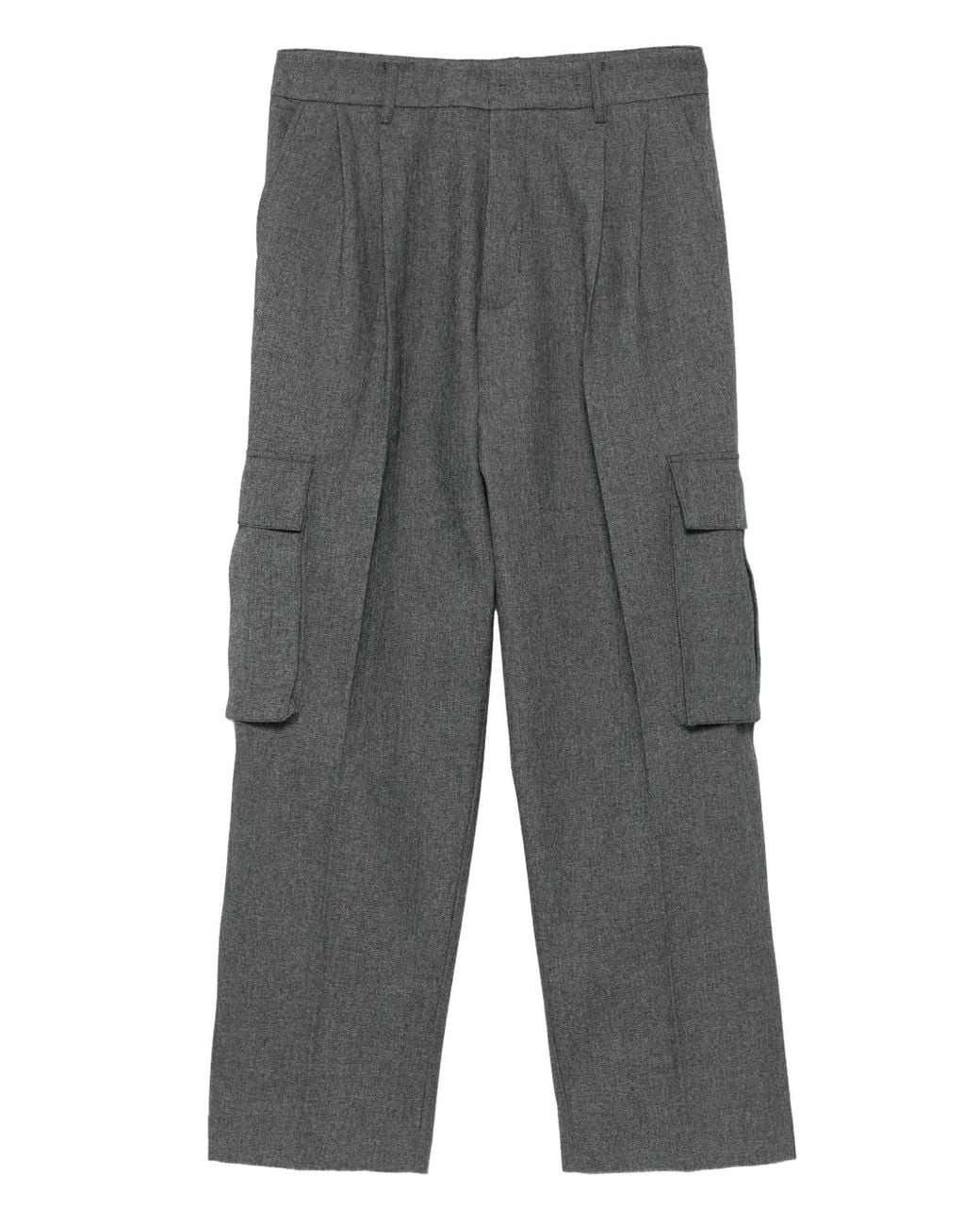 Patrizia Pepe Gray Cargo Tailored Trousers for men