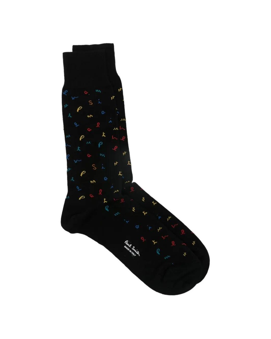 Paul Smith Black Meribel Logo-Pattern Socks for men