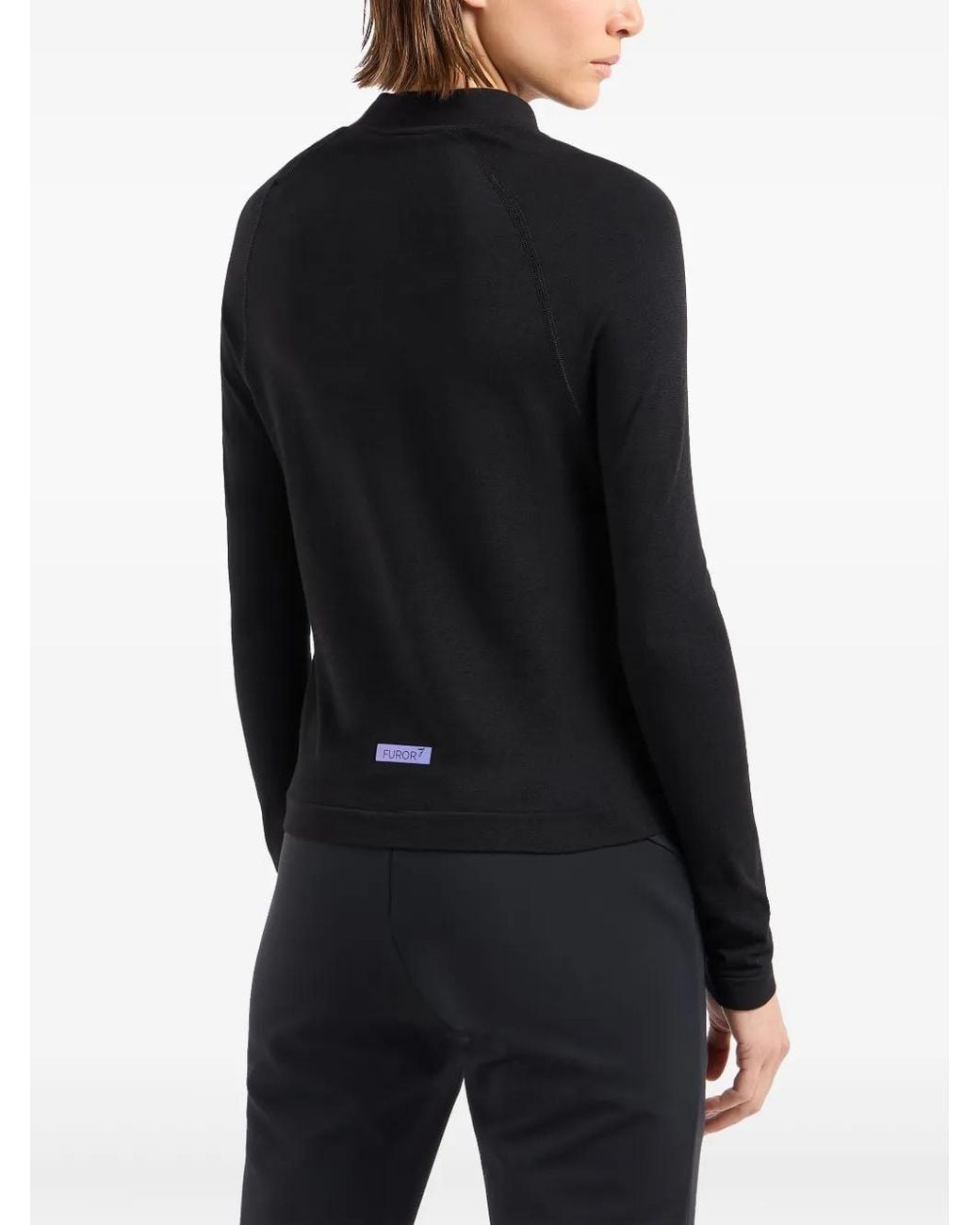 EA7 Black Logo-Patch Top