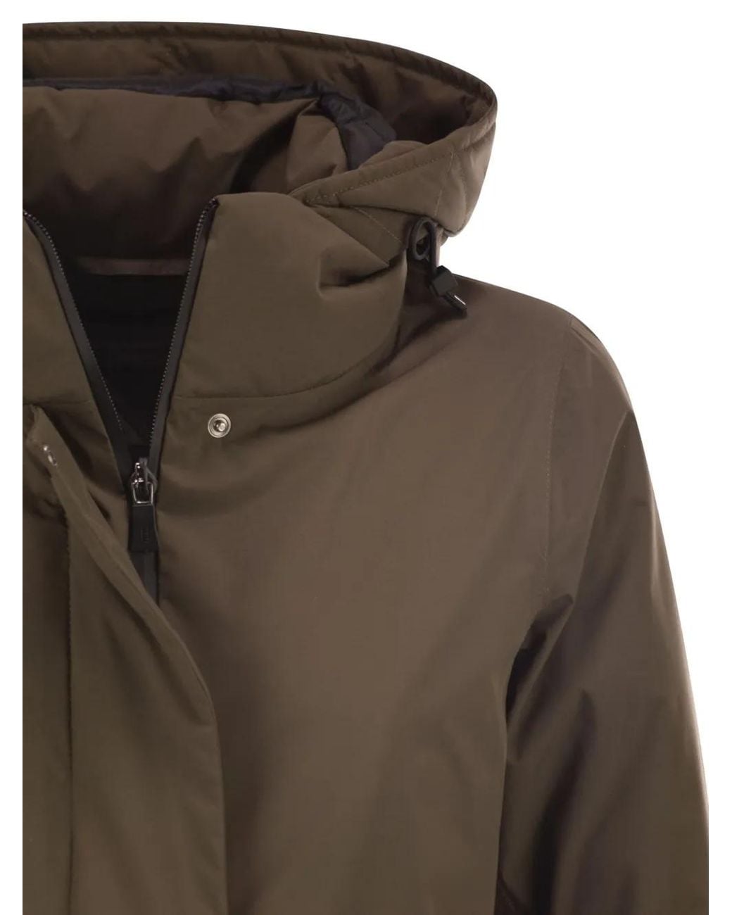 Herno Green Hooded-Neck Padded Jacket
