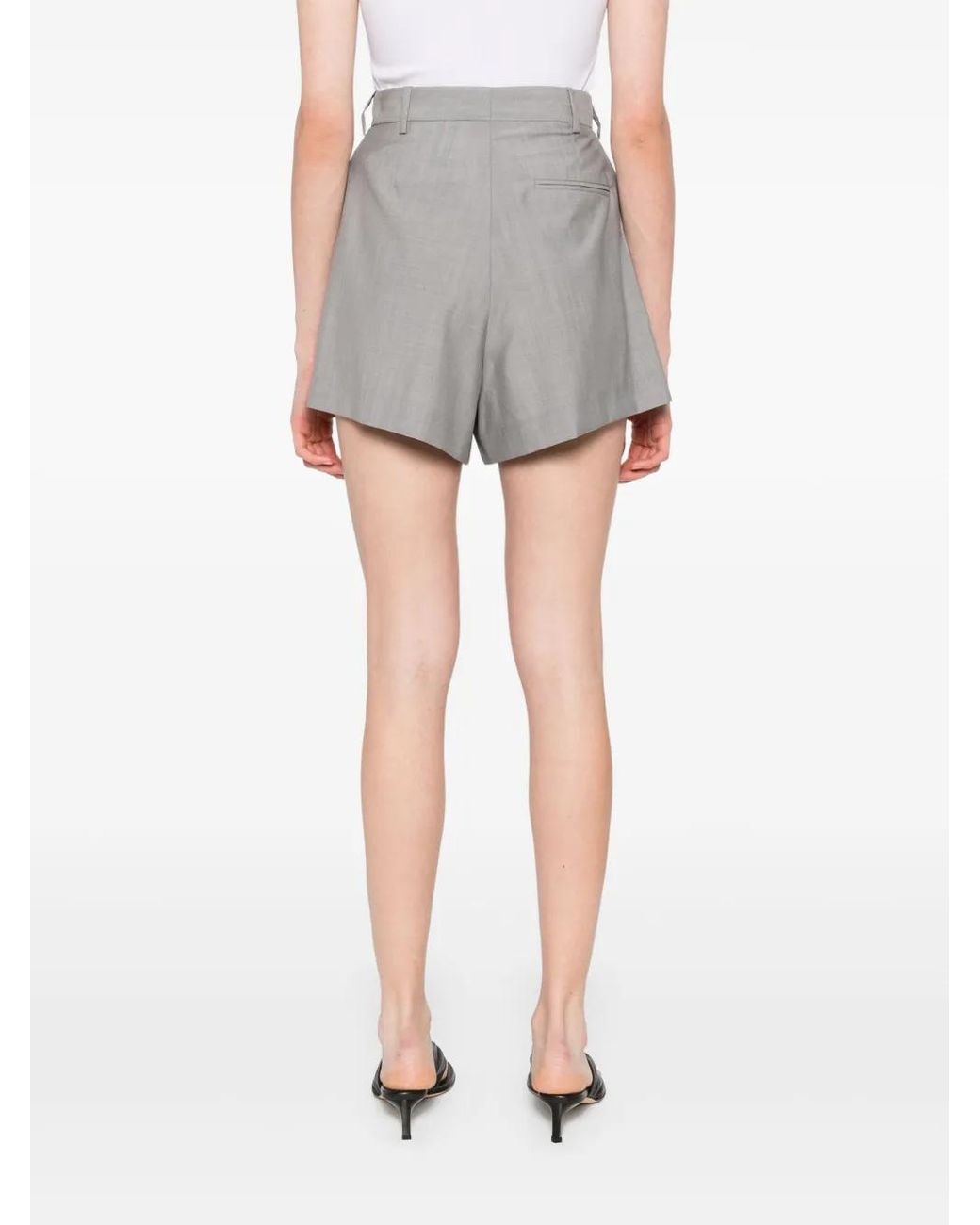 Racil Gray Tailored Wool Shorts