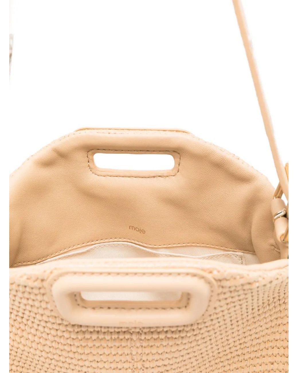 Maje Natural Raffia Effect Miss M Mini Bag
