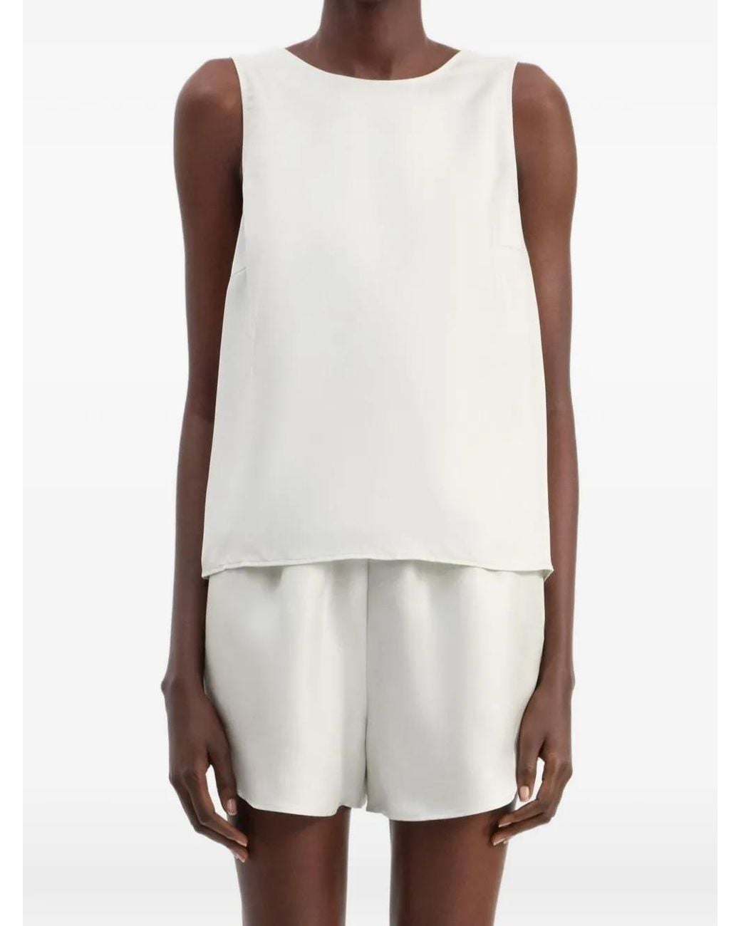 Loulou de Saison White Sleeveless Top