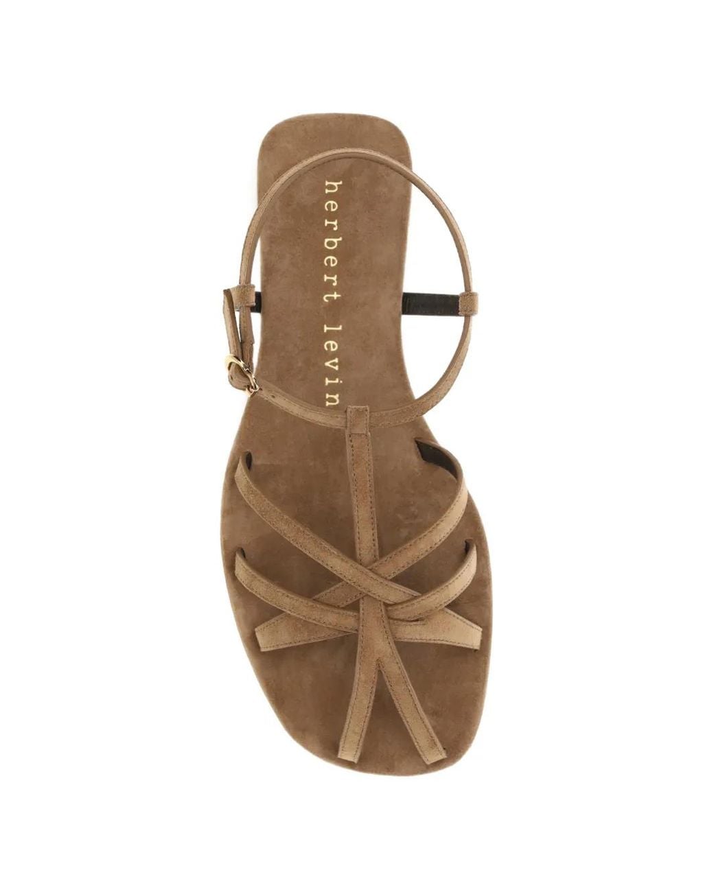Herbert Levine Brown Strappy Catch Flats