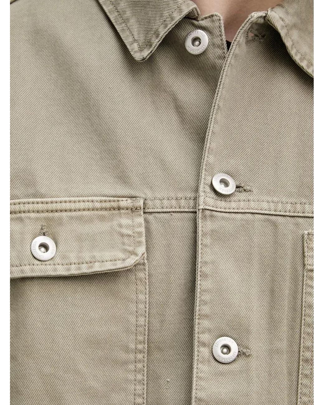 Lindbergh Gray Button-Up Pocket-Detail Shirt Jacket for men