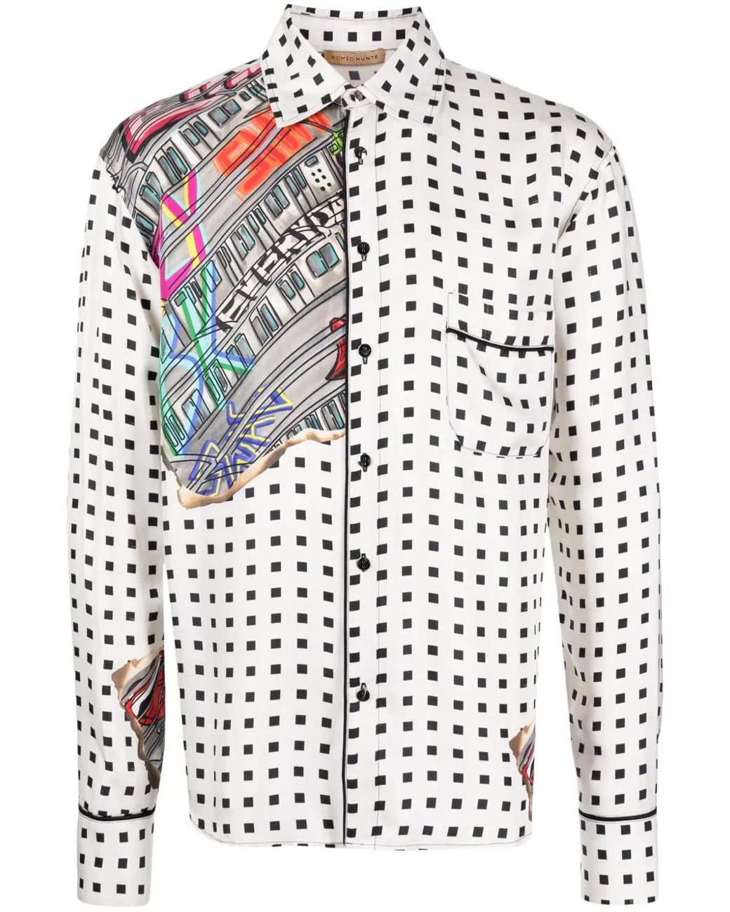 ROMEO HUNTE White The Gender Neutral Silk Shirt
