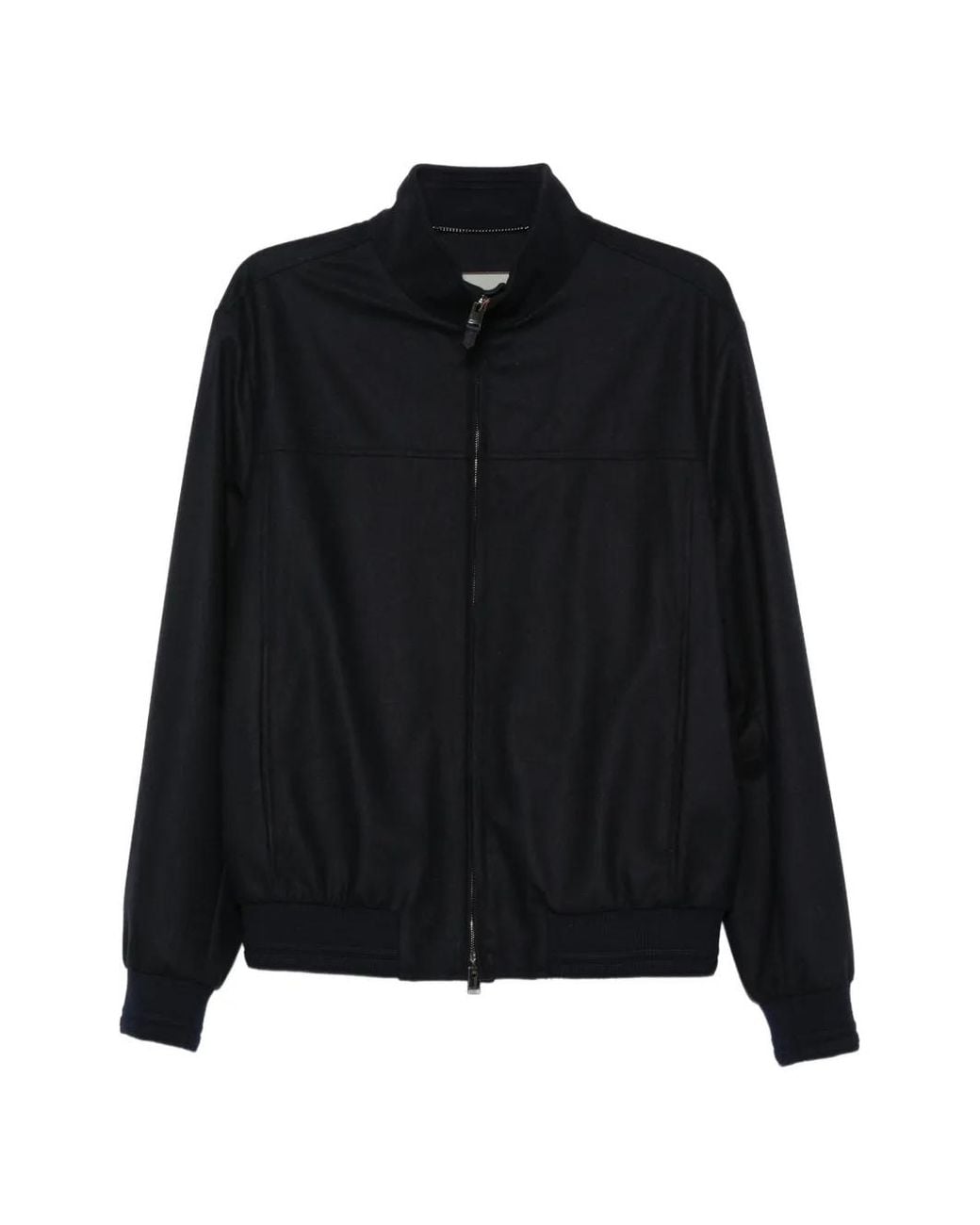 Canali Blue Zip-Up Bomber Jacket for men