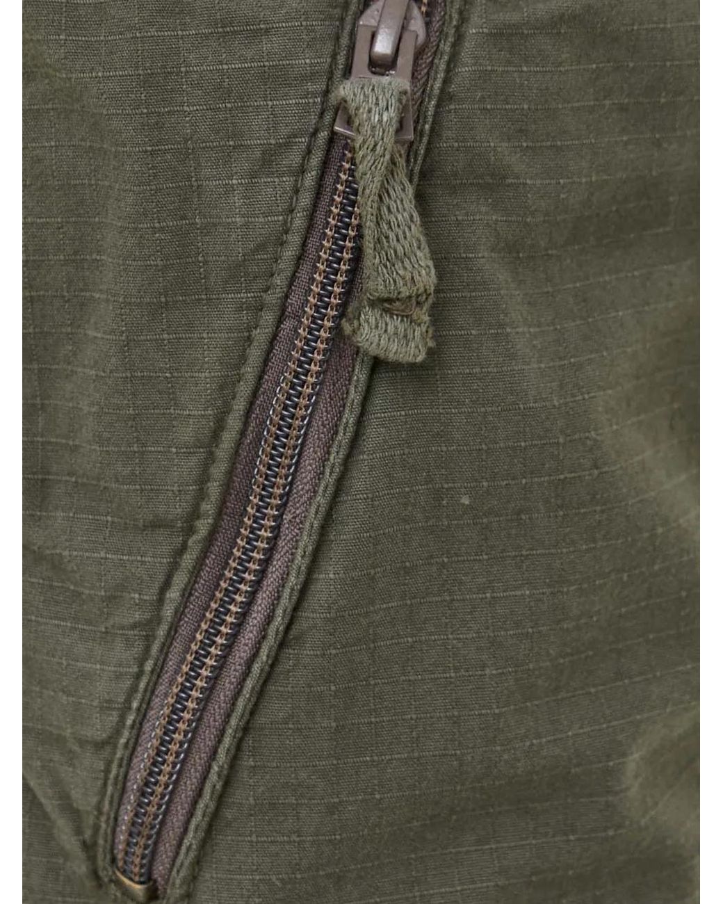 Alpha Industries Green Ripstop-Texture Cargo Pants for men