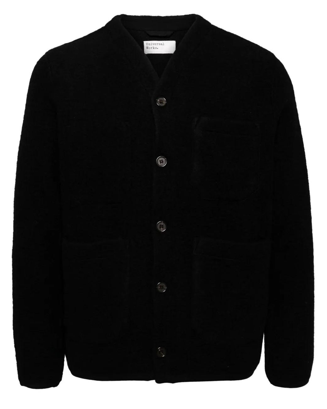 Universal Works Black Fleece Cardigan for men