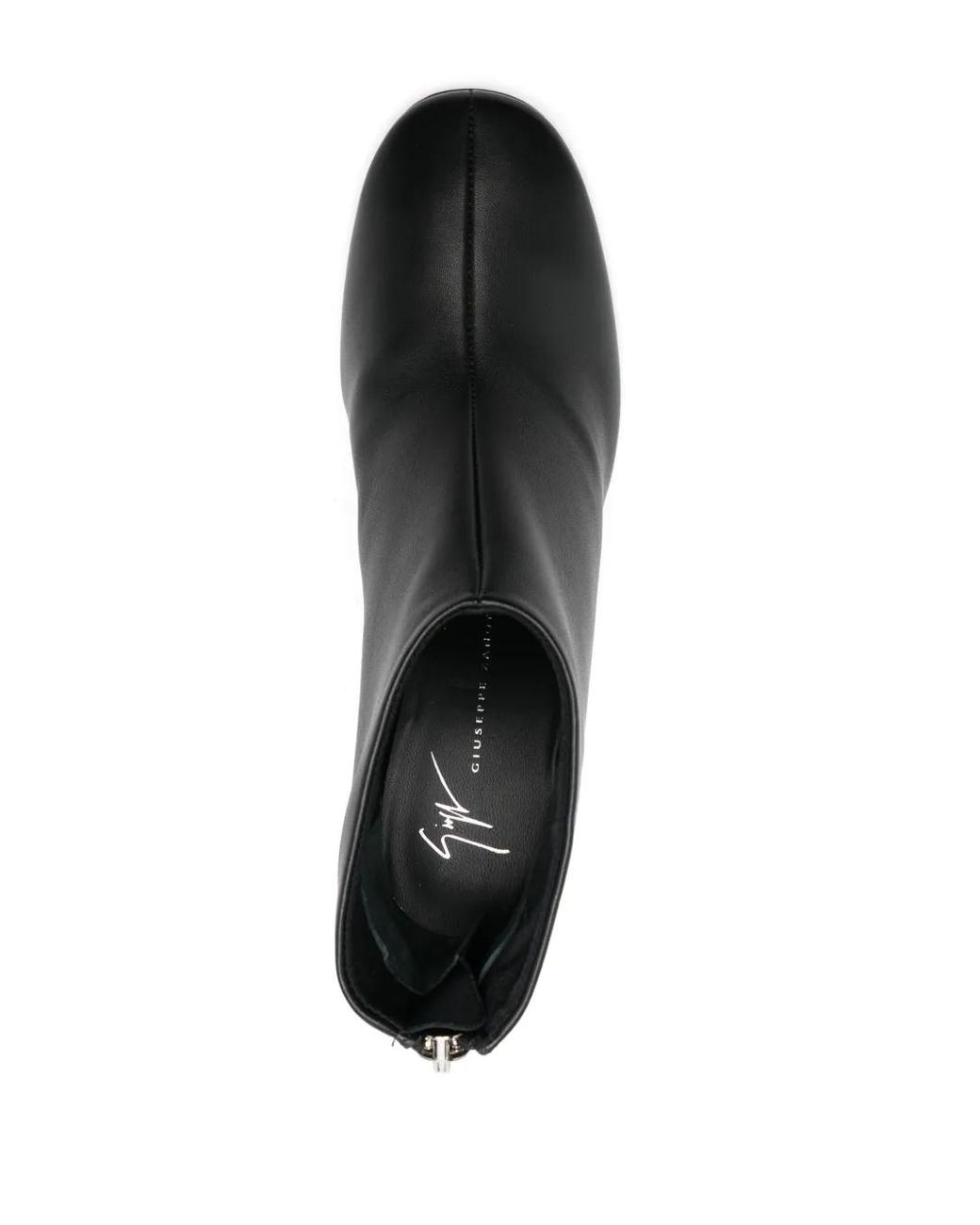 Giuseppe Zanotti Black Calf Leather Block-Heel Boots