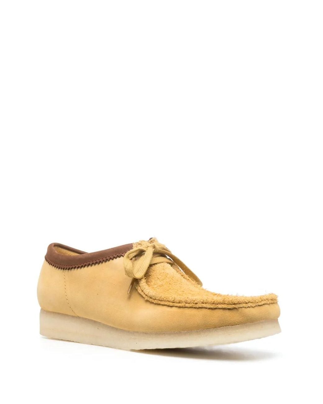 Clarks Brown Wallabee Suede Derby Shoes for men