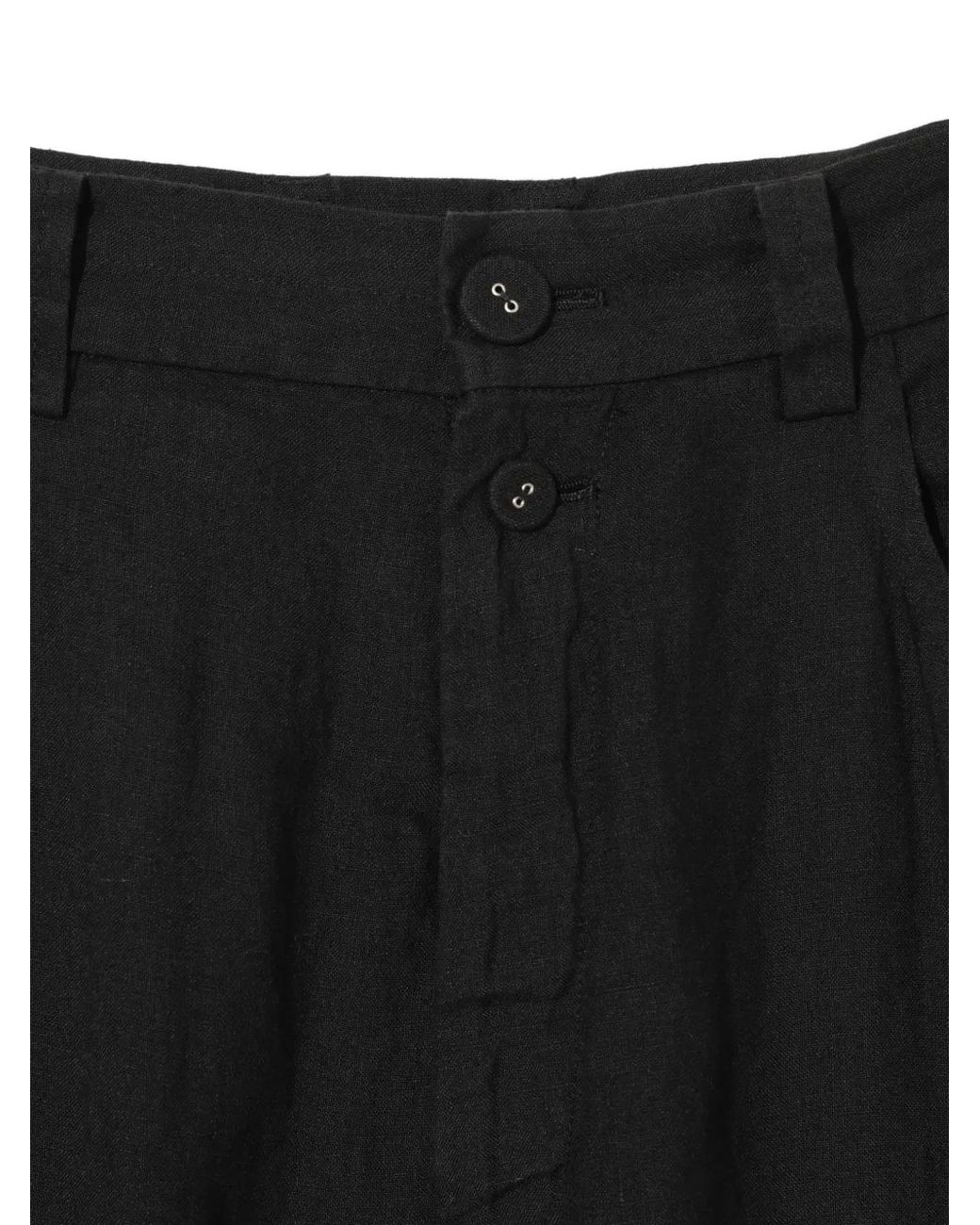 Undercover Black Regular Linen Trousers for men
