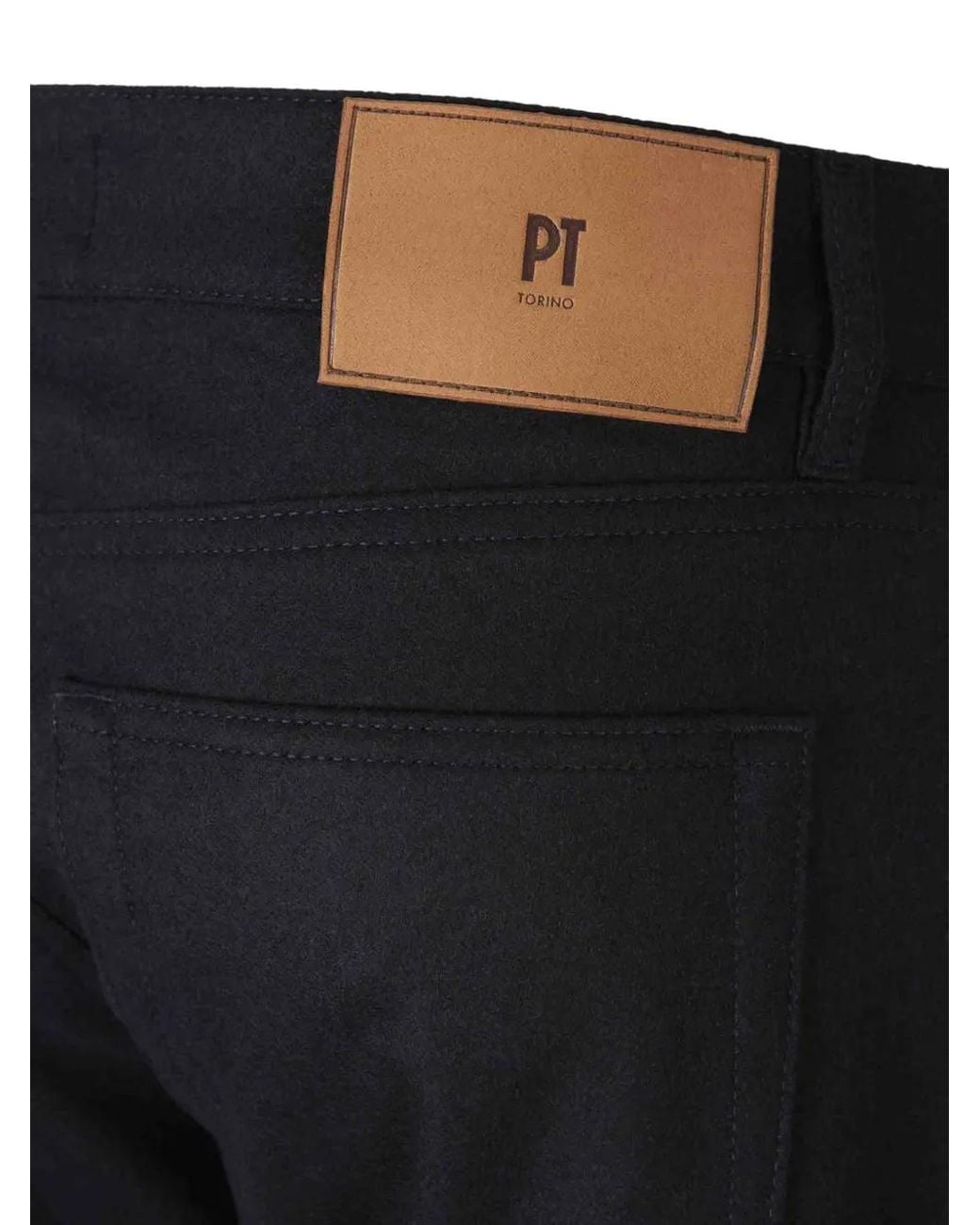 PT Torino Blue Straight-Fit Trousers for men