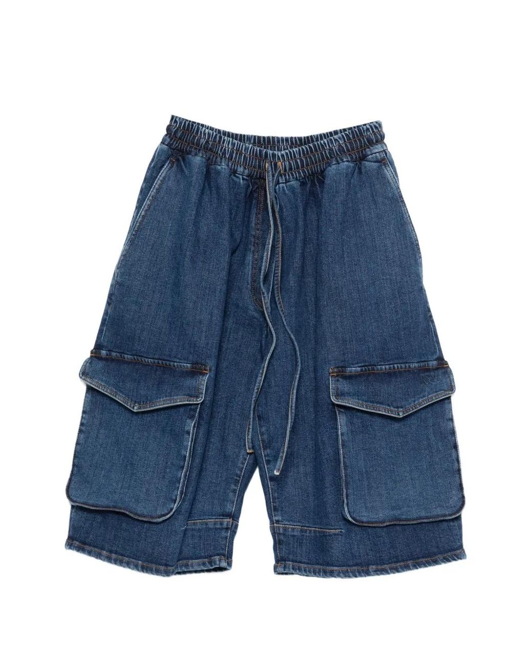 N°21 Blue Cargo-Shorts Mit Kordelzug