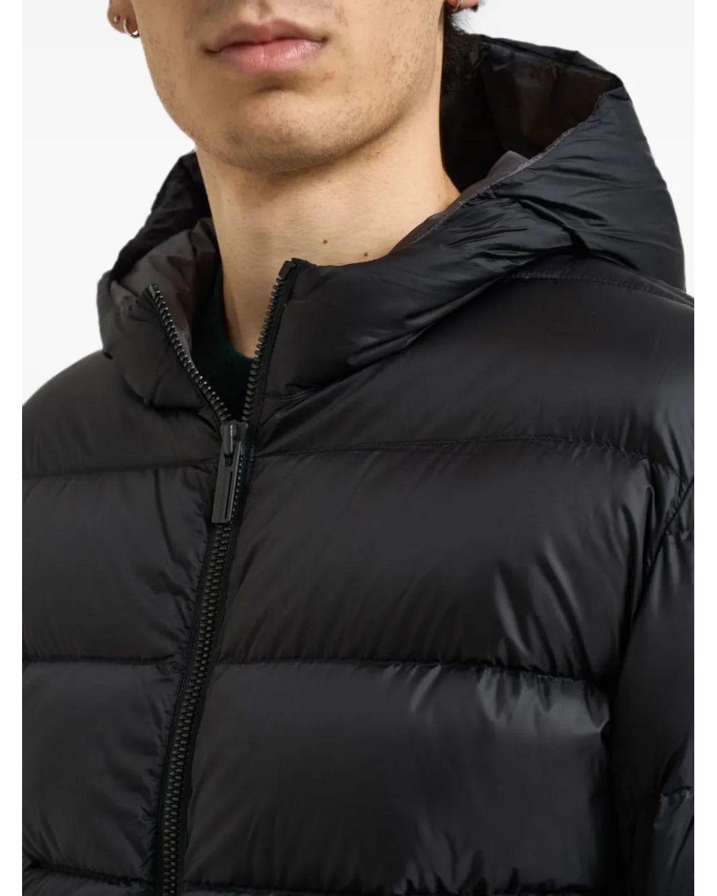 Colmar Black Quilted Hooded Jacket for men