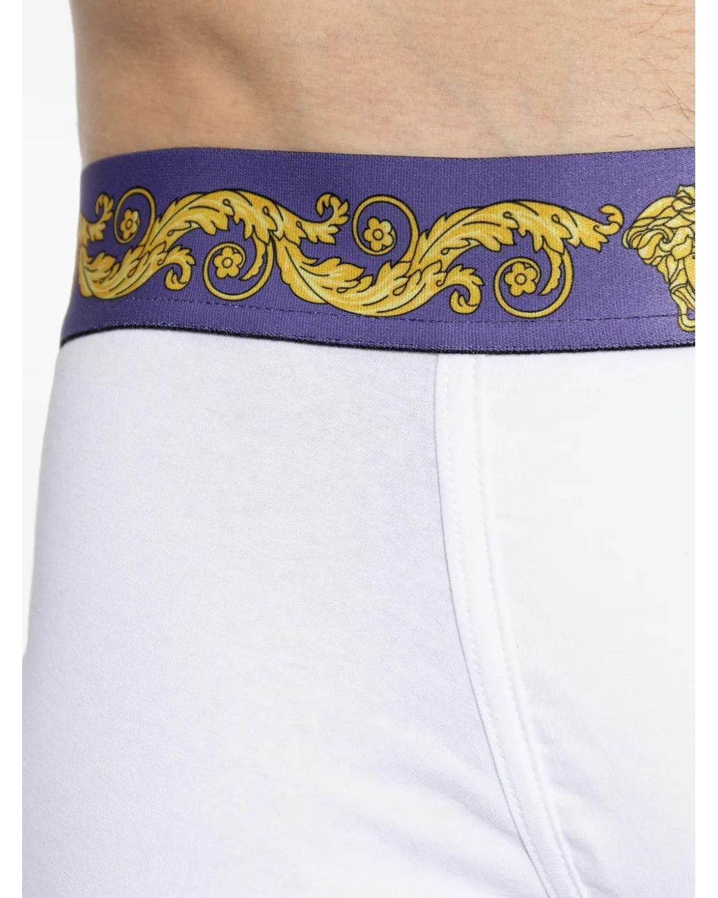 メンズ Versace プリント ボクサーパンツ White