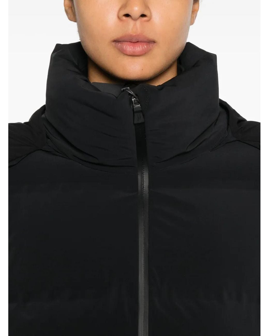 Herno Black Hooded Zip-Up Jacket