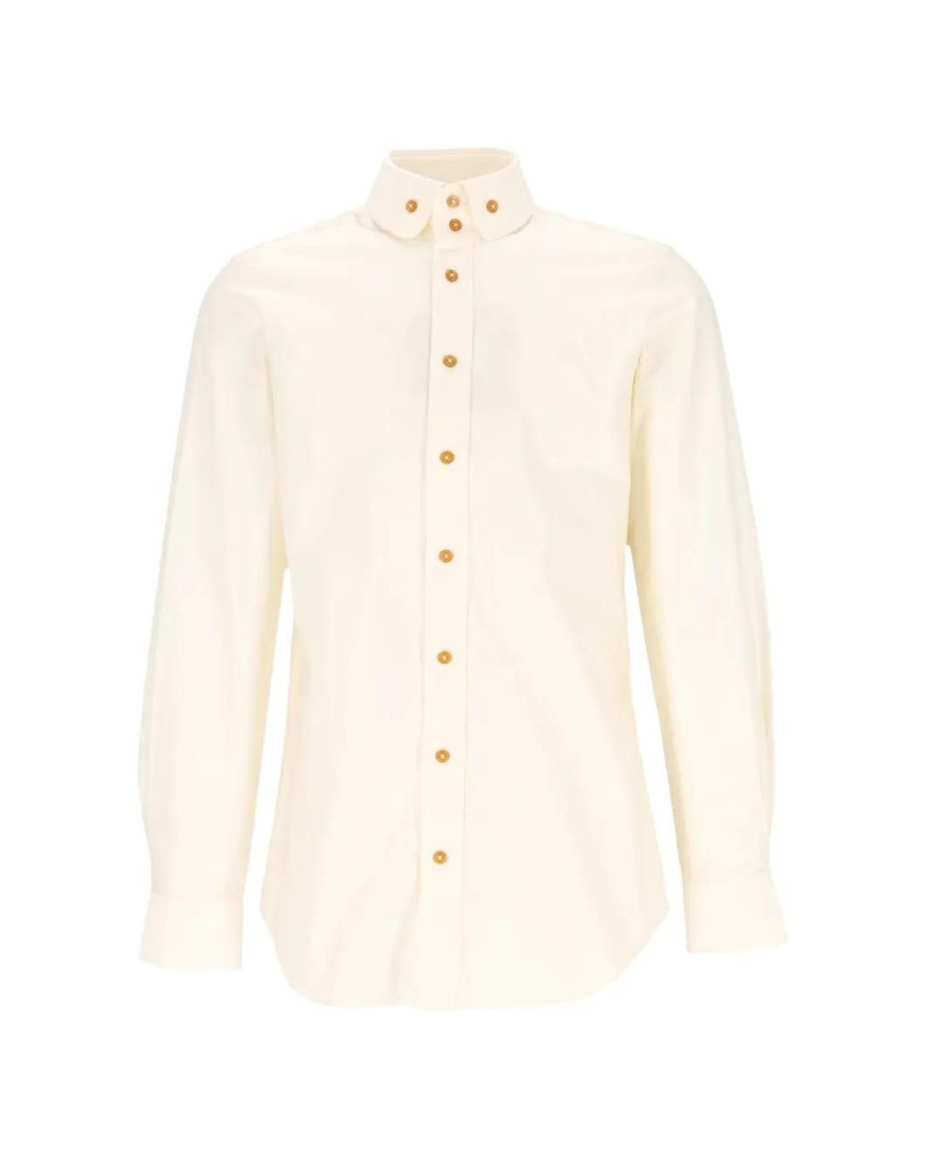 Vivienne Westwood White Two Button Krall Shirt for men