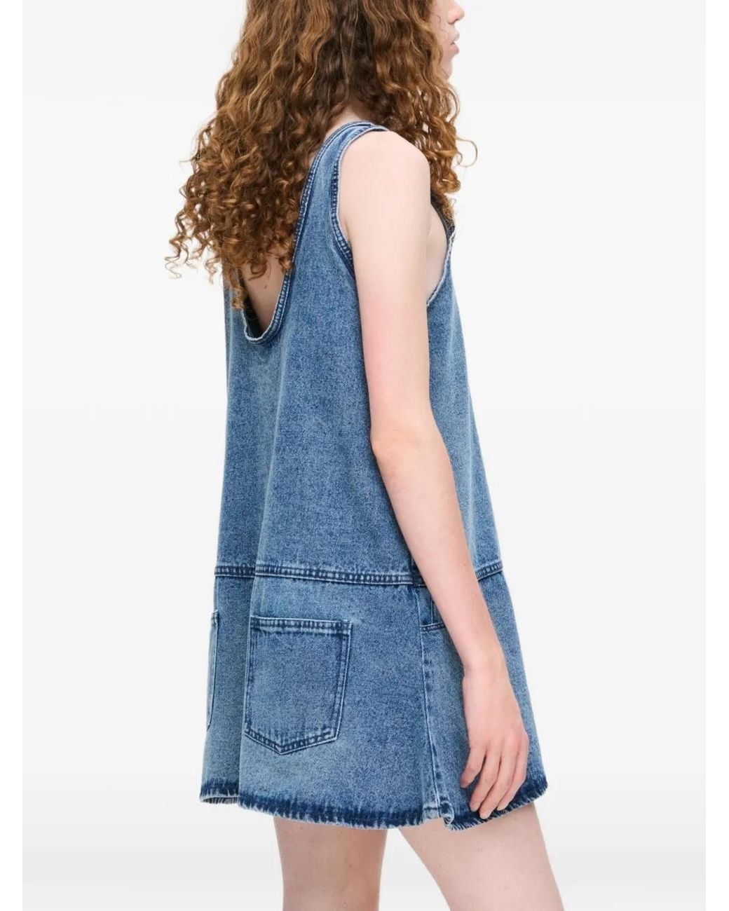 Charles Jeffrey Blue Sleeveless Denim Dress