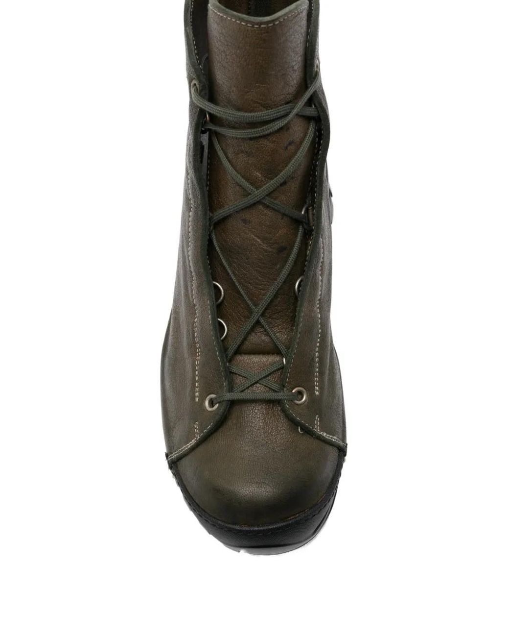 Guidi Black Lace-Up Leather Hiking Boots for men