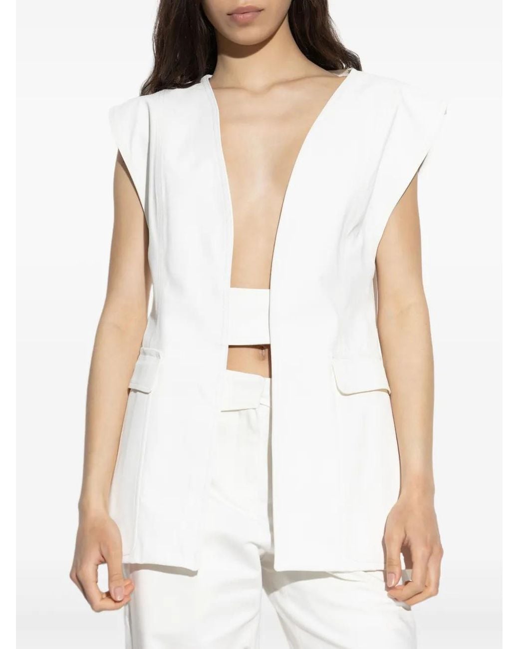 IRO White Sleeveless Blazer