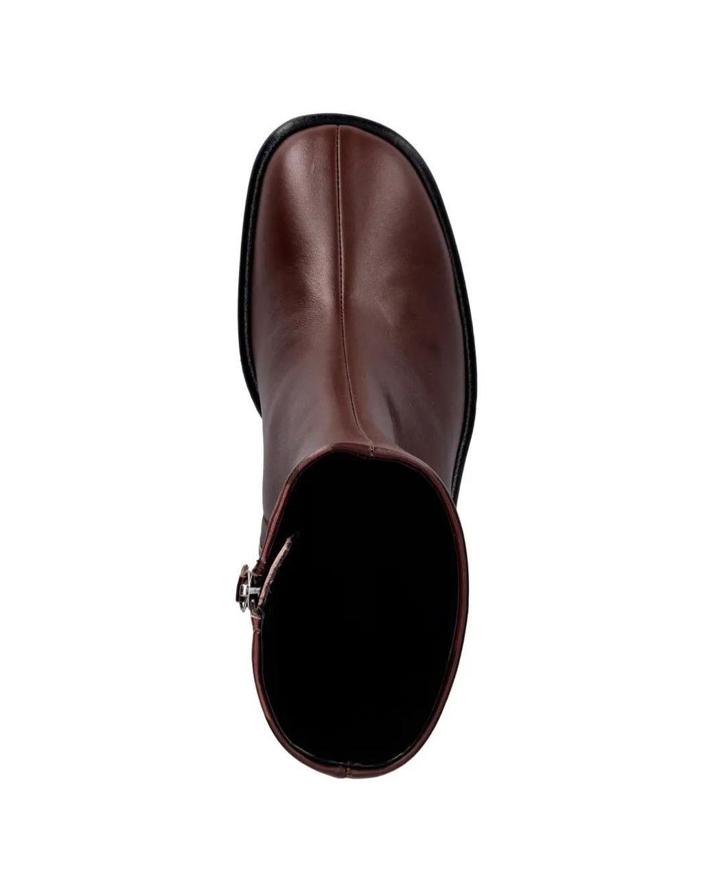 Souliers Martinez Brown Teruel Block-Heel Ankle Boots