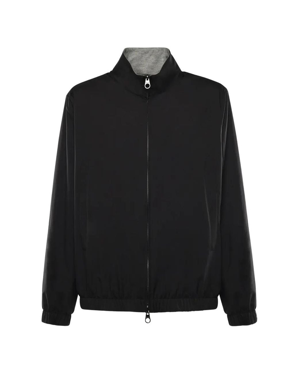 Loro Piana Black Zip-Up Bomber Jacket for men