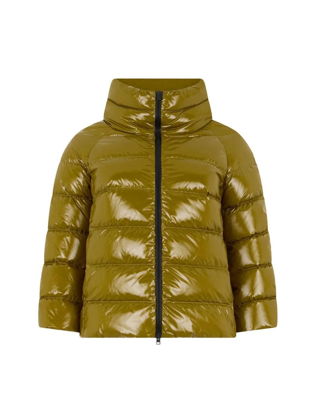 Herno Green Padded High-Neck Jacket