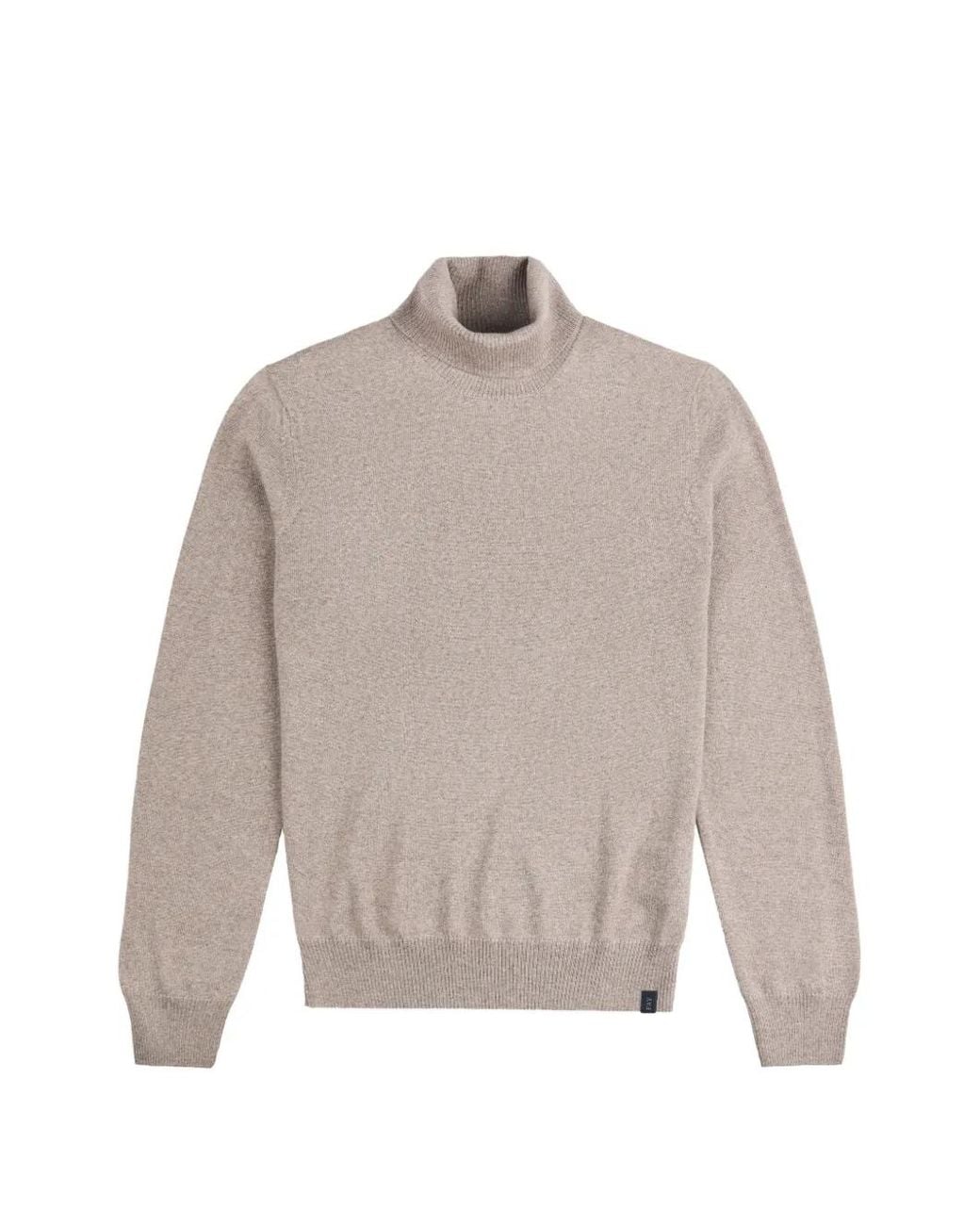Fay Gestrickter Rollkragenpullover in Gray für Herren