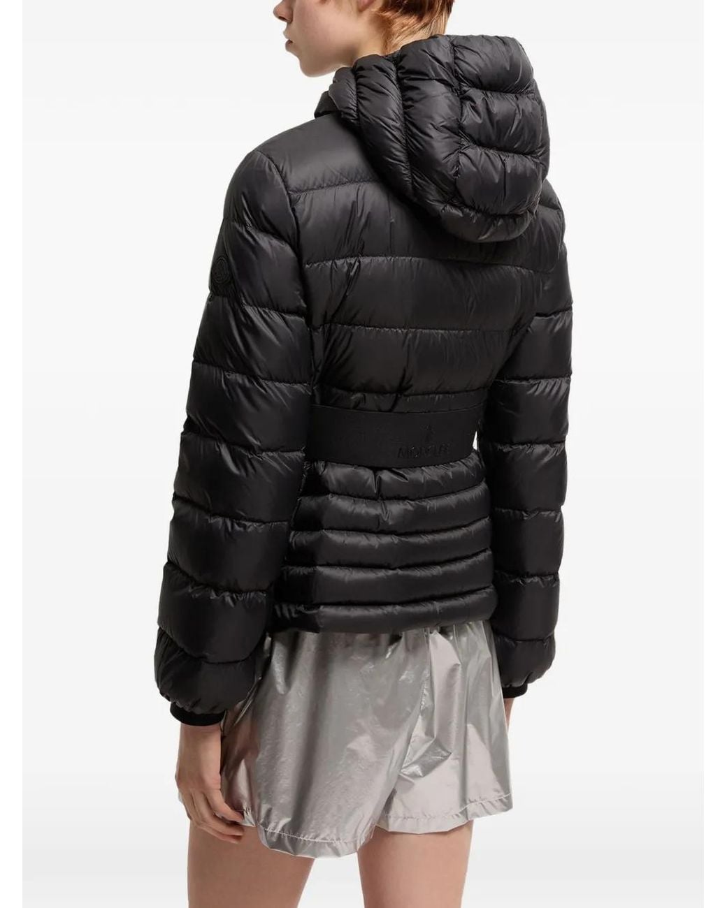 Moncler Black Magnolia Hooded Short Down Jacket