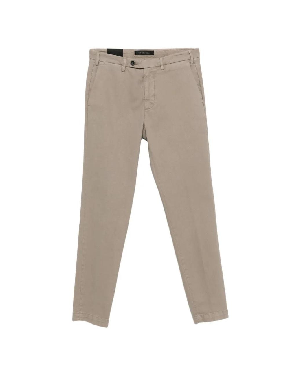 Michael Coal Gray Straight-Leg Chino Trousers for men
